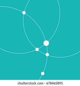 Technology abstract dot and circle connection.