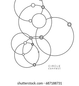 Technology abstract dot and circle connection.