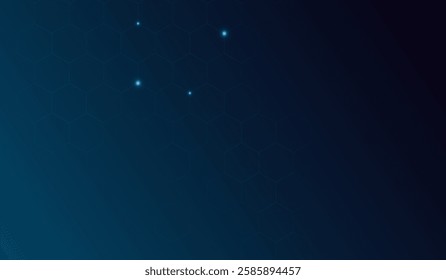 A technology abstract elegant blue light background with lines on dark background, Vector illustration