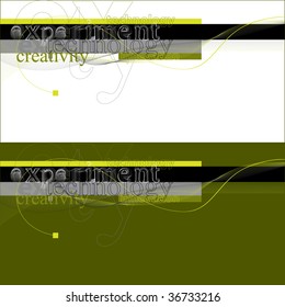 Technology abstract experimental typography. 1:2 size version