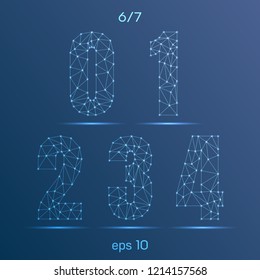 Technology abstract font set. Eps 10