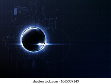 Technology abstract futurism intelligent core background vector design
