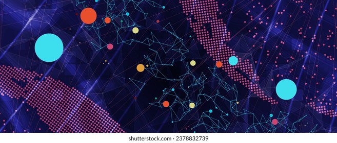 Technology abstract futuristic background for internet business. Big data concept.