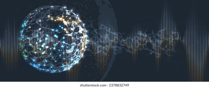 Technology abstract futuristic background for internet business. Big data concept.