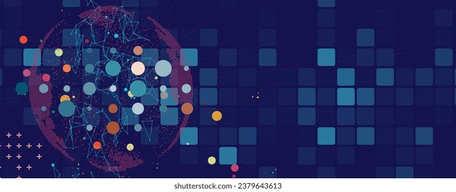 Technology abstract futuristic background for internet business. Big data concept.