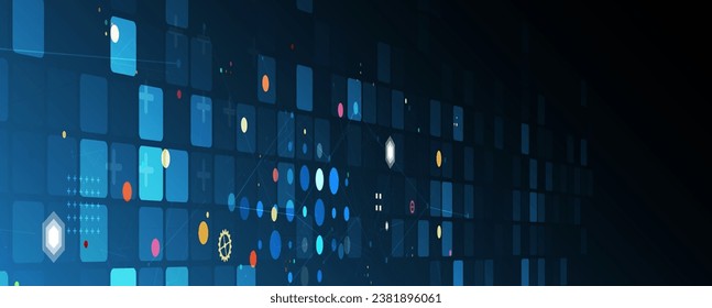 Technology abstract futuristic background for internet business. Big data concept.