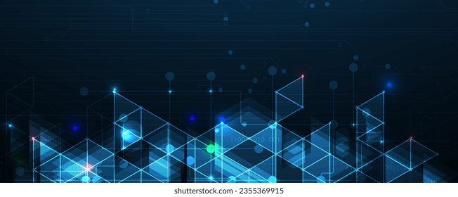 Technology abstract futuristic science background for internet business. Big data concept.