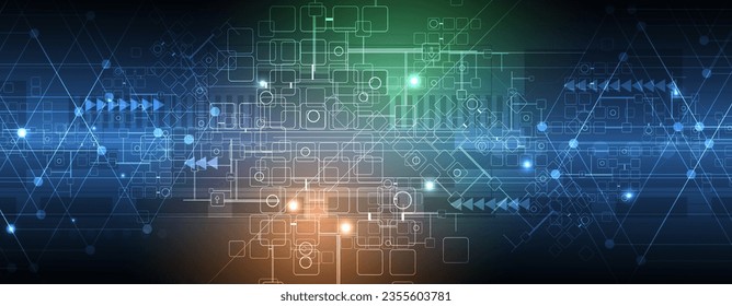 Technology abstract futuristic science background for internet business. Big data concept.