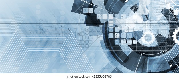 Technology abstract futuristic science background for internet business. Big data concept.