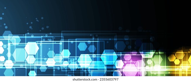 Technology abstract futuristic science background for internet business. Big data concept.