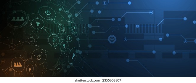 Technology abstract futuristic science background for internet business. Big data concept.