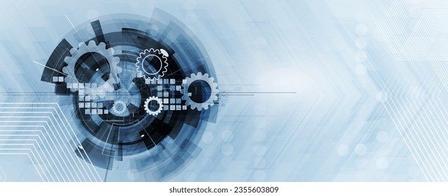 Technology abstract futuristic science background for internet business. Big data concept.