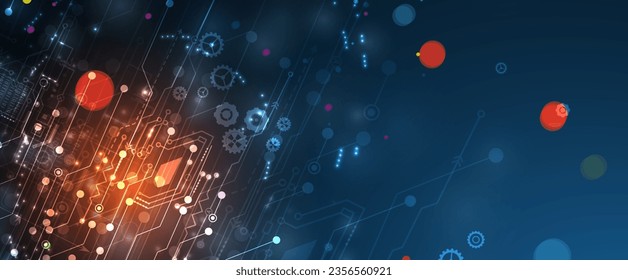 Technology abstract futuristic science background for internet business. Big data concept.