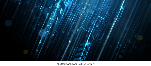 Technology abstract futuristic science background for internet business. Big data concept.