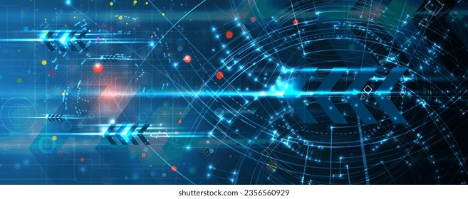Technologie abstrakter futuristischer wissenschaftlicher Hintergrund für Internet-Business. Big Data Konzept.