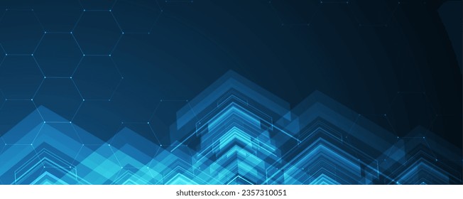 Technology abstract futuristic science background for internet business. Big data concept.