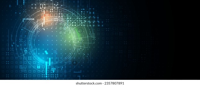 Technology abstract futuristic science background for internet business. Big data concept.