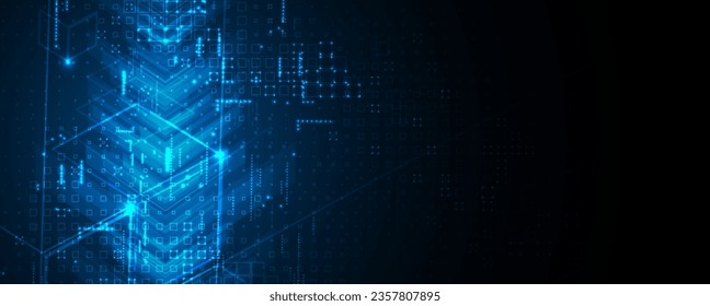 Technology abstract futuristic science background for internet business. Big data concept.