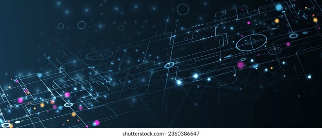 Tecnología abstracta formación en ciencia futurista para negocios de internet. Concepto de macrodatos.