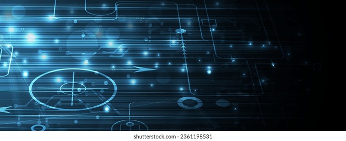 Technology abstract futuristic science background for internet business. Big data concept.