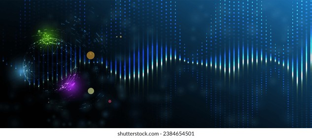 Technology abstract futuristic science background for internet business. Big data concept.