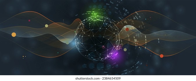 Tecnología abstracta formación en ciencia futurista para negocios de internet. Concepto de macrodatos.