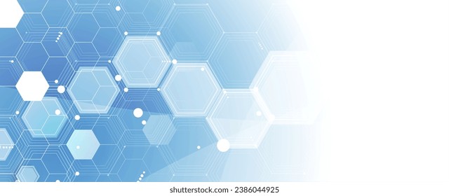 Technology abstract futuristic science background for internet business. Big data concept. Handmade vector art.