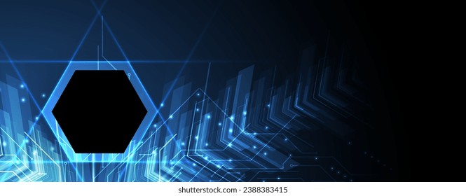 Technology abstract futuristic science background for internet business. Big data concept.  Handmade Vector Art.