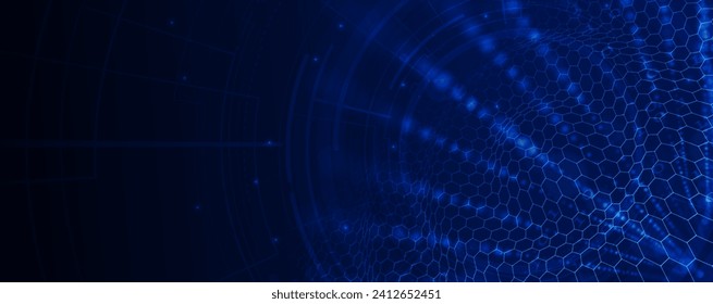 Technologie abstrakter futuristischer wissenschaftlicher Hintergrund für Internet-Business. Big Data Konzept. Vektorkunst.