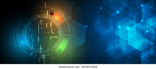 Technologie abstrakter futuristischer wissenschaftlicher Hintergrund für Internet-Business. Big Data Konzept. Vektorkunst.