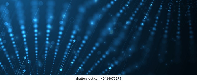 Technology abstract futuristic science background for internet business. Big data concept. Vector Art.