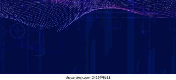 Technology abstract futuristic science background for internet business. Big data concept. Vector Art.