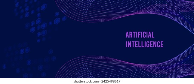 Technology abstract futuristic science background for internet business. Big data concept. Vector Art.