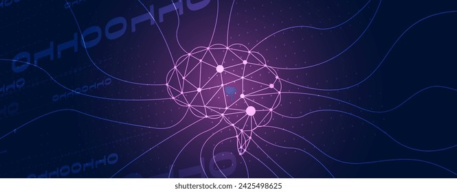 Technology abstract futuristic science background for internet business. Big data concept. Vector Art.