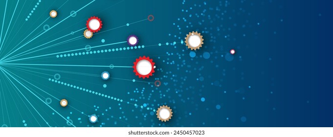 Technology abstract futuristic science background for internet business. Big data concept. Vector art.