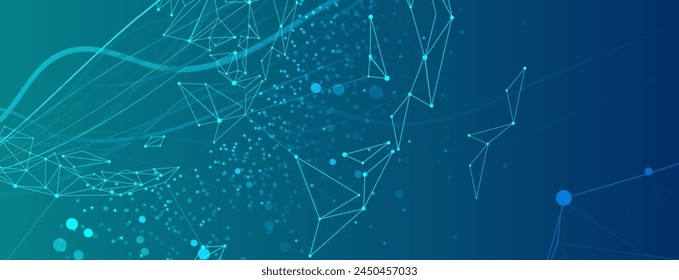 Tecnología abstracta de la ciencia futurista de fondo para los negocios de internet. Concepto de Big Data. Arte vectorial.