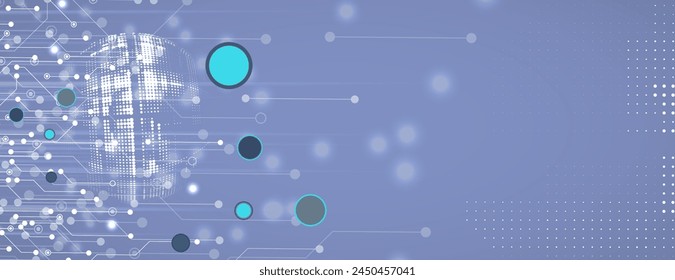 Technology abstract futuristic science background for internet business. Big data concept. Vector art.