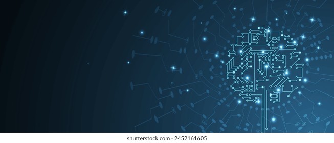 Technologie abstrakt futuristischer wissenschaftlicher Hintergrund für Internet-Business. Big Data-Konzept. Vektorgrafik.