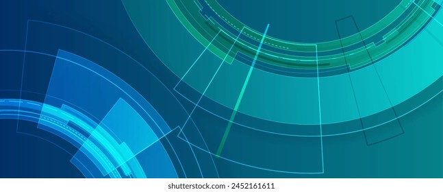 Technology abstract futuristic science background for internet business. Big data concept. Vector art.