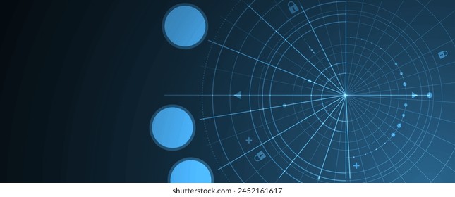 Technology abstract futuristic science background for internet business. Big data concept. Vector art.