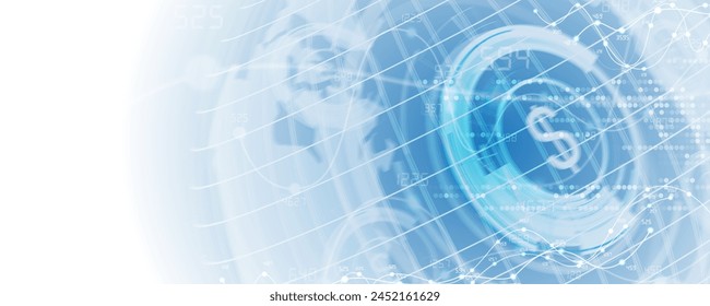 Tecnología abstracta de la ciencia futurista de fondo para los negocios de internet. Concepto de Big Data. Arte vectorial.