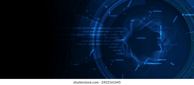 Tecnología abstracta de la ciencia futurista de fondo para los negocios de internet. Concepto de Big Data. Arte vectorial.