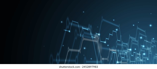 Technology abstract futuristic science background for internet business. Big data concept. Vector art.