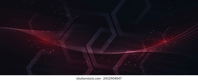 Technology abstract futuristic science background for internet business. Big data concept. Vector art.