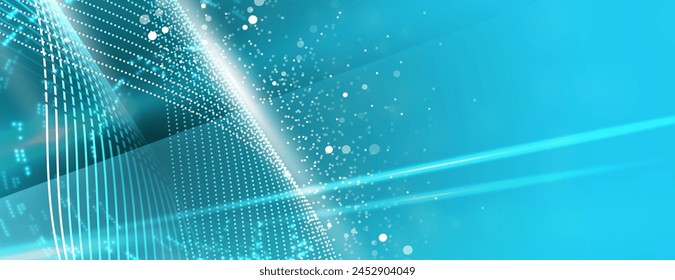 Technology abstract futuristic science background for internet business. Big data concept. Vector art.
