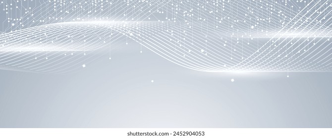 Technology abstract futuristic science background for internet business. Big data concept. Vector art.