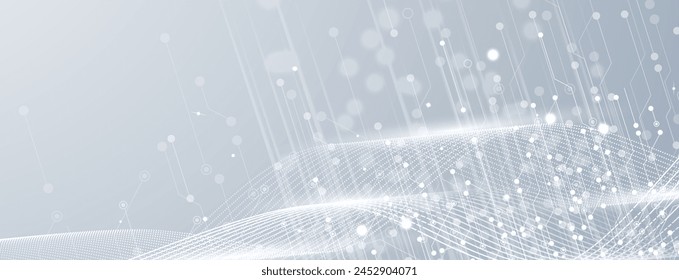 Technology abstract futuristic science background for internet business. Big data concept. Vector art.