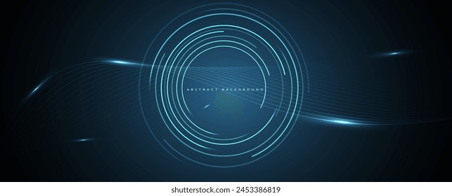 Technology abstract futuristic science background for internet business. Big data concept. Vector art.