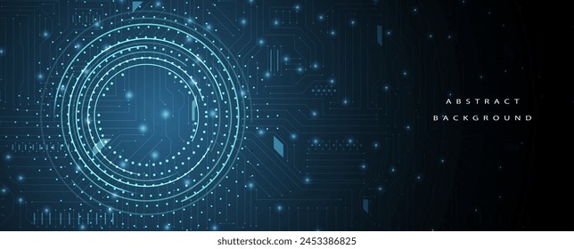 Technology abstract futuristic science background for internet business. Big data concept. Vector art.