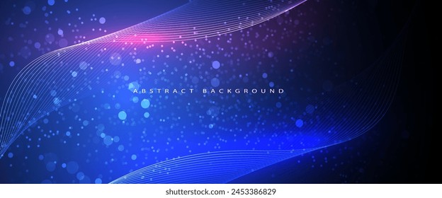 Technology abstract futuristic science background for internet business. Big data concept. Vector art.